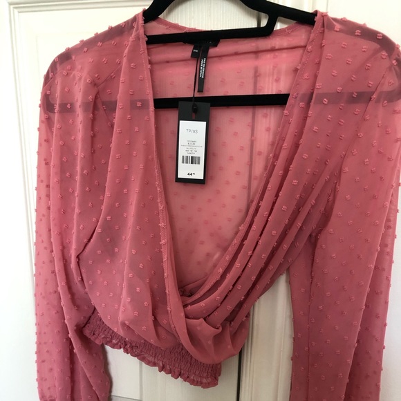 Brand new dynamite cropped long sleeve blouse - Picture 1 of 1